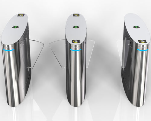 品質  Modern Automatic Flap Access Control Turnstiles RFID Sensor Wing Barrier Gate For Subway Station Indoor/Outdoor Pedestrian Turnstile Gate 工場